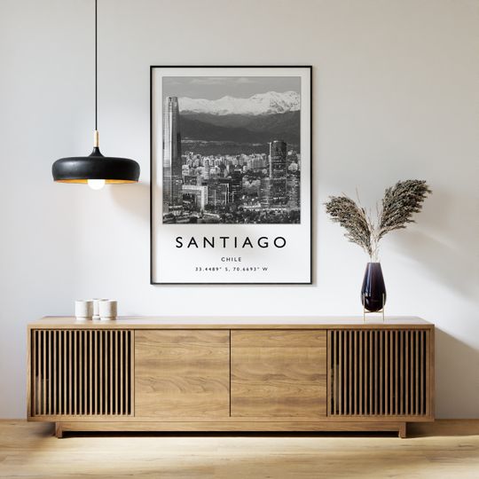 Discover Santiago Travel Print