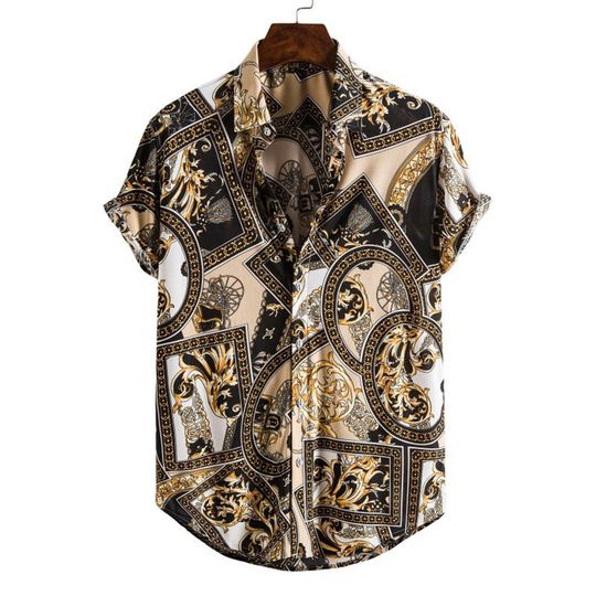 Discover Black & Gold Summer Hawaiian Shirt