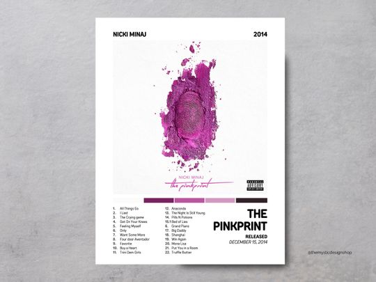 Discover The Pinkprint / Nicki Minaj Album Premium Matte Vertical Posters