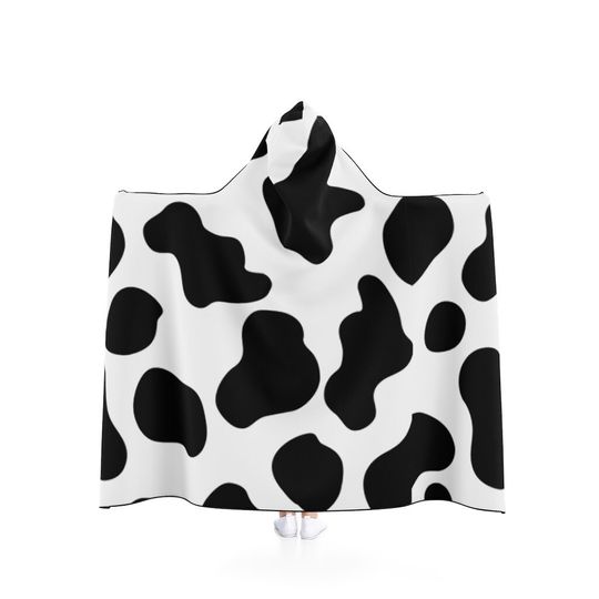 Discover Cow print Hooded Blanket, Custom blanket