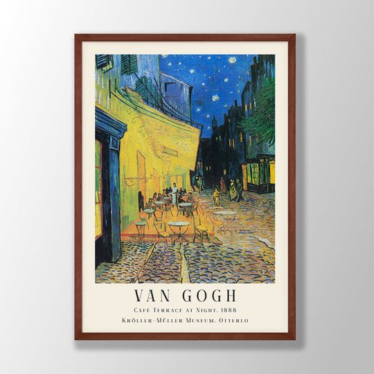 Discover Van Gogh Print Cafe Terrace at Night, Van Gogh Poster