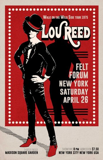 Discover Lou Reed 1975 Concert poster