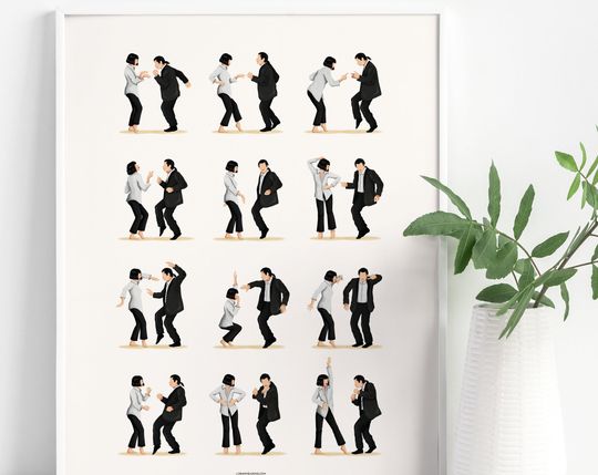 Discover Pulp Fiction Twist Dance Music Poster 2, Pop Culture Iconic Print