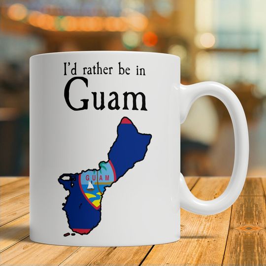 Discover Guam Map Art - Unique Souvenir Design