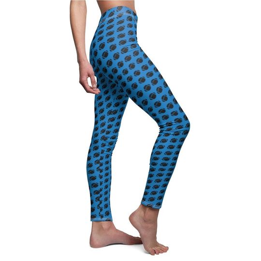 Discover Blue Black Football Leggings, Carolina Leggings