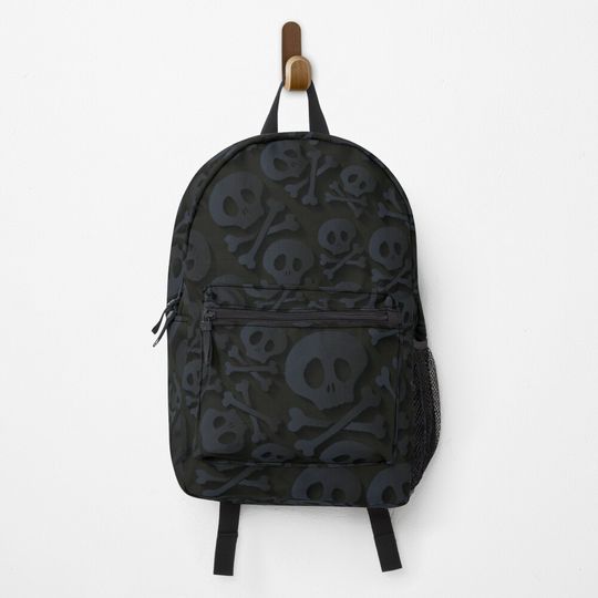 Discover Skulls Black on Black Backpack