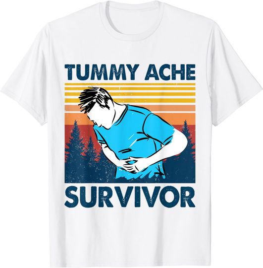 Discover Vintage Tummy Ache Survivor T-Shirt