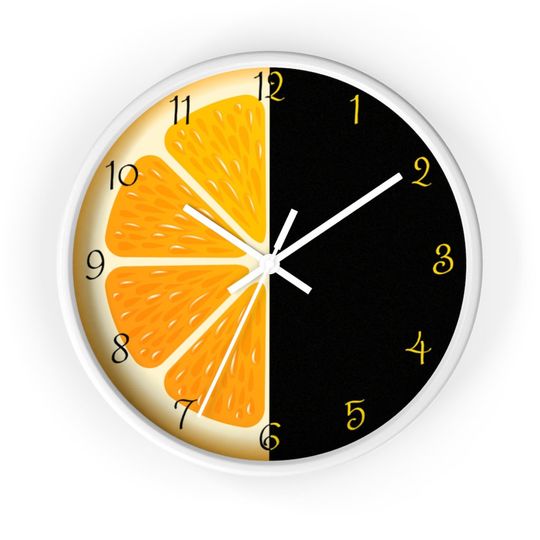 Discover Orange Fruit design Clock, Kitchen Clock