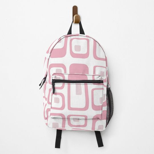 Discover MCM Pink Geometric Pattern Backpack