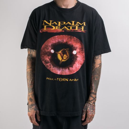 Discover Vintage 1997 Napalm Death Inside The Torn Apart European Tour T-Shirt