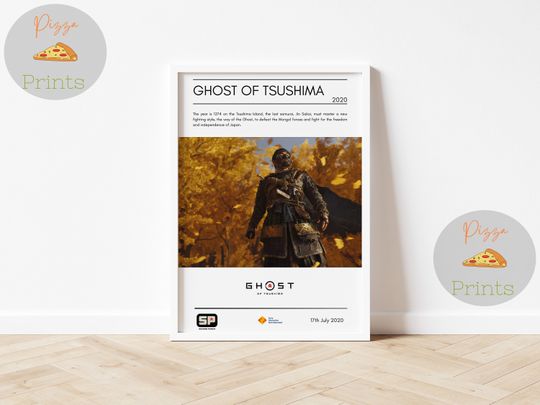 Discover Ghost Of Tsushima (2020) - Poster art - minimalist video game poster