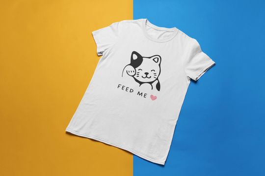 Discover Feed Me Cute Cat Tee