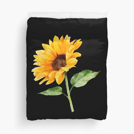 Discover Summer Sunflower Graphic: Sunflower Duvet Cover