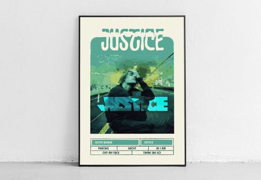 Discover Justice / Justin Bieber / Music Inspired Album Vintage Poster