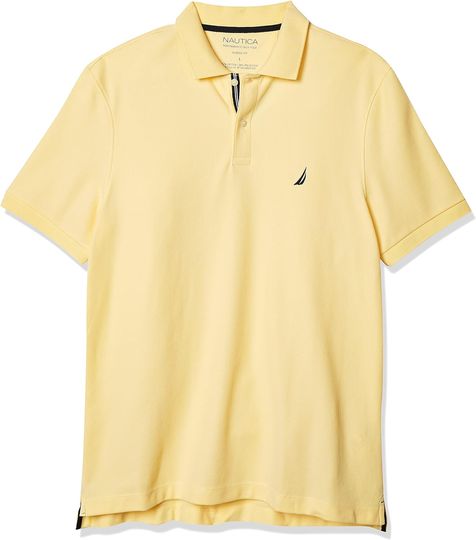 Discover Nautica Men's Classic Short Sleeve Solid Performance Deck Polo Shirt