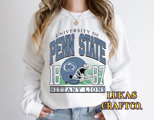Discover Vintage Penn State University Crewneck Sweatshirt, Distressed Penn State Sweatshirt