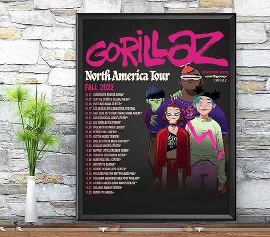Discover Gorillaz North America Tour 2022 Poster