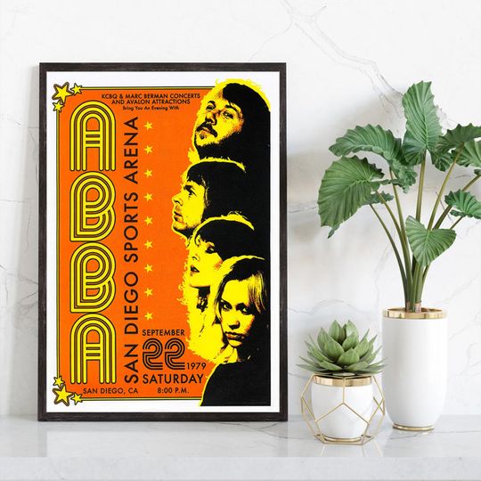 Discover A.b.b.a Poster, A.bb.a Art Poster, Vintage Concert Poster
