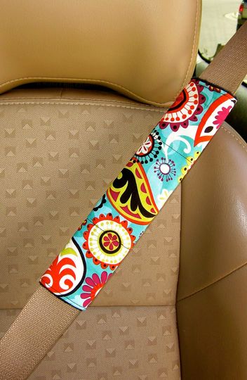 Discover Seat Belt Cover-  Funky Paisley
