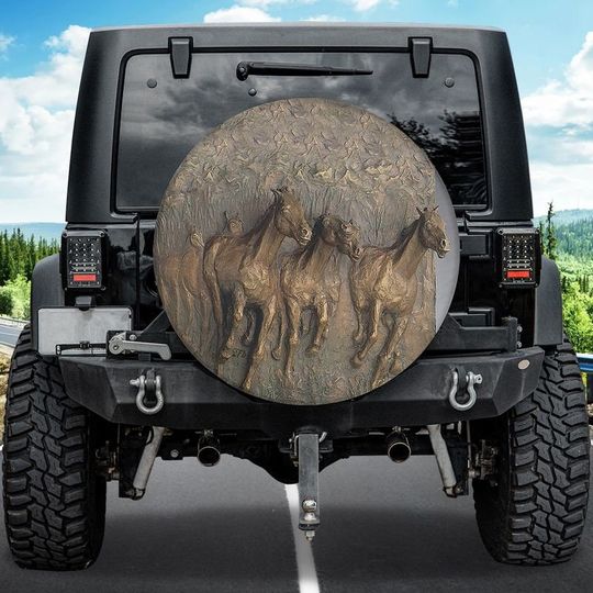 Discover Herd Of Horses Spare Tire Cover