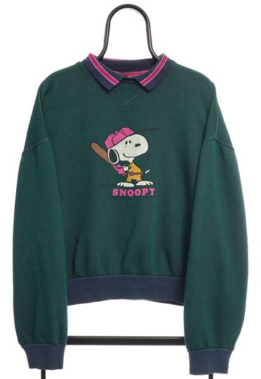 Discover Vintage Snoopy Schulz United Feature Green Sweatshirt
