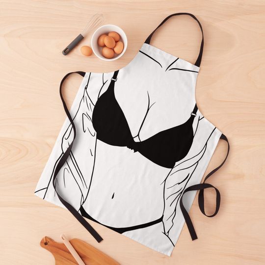 Discover Minimalist anime girl in sexy lingerie and ruba Apron