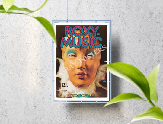 Discover Roxy Music Concert Poster Wall Art Vintage Style rock pop