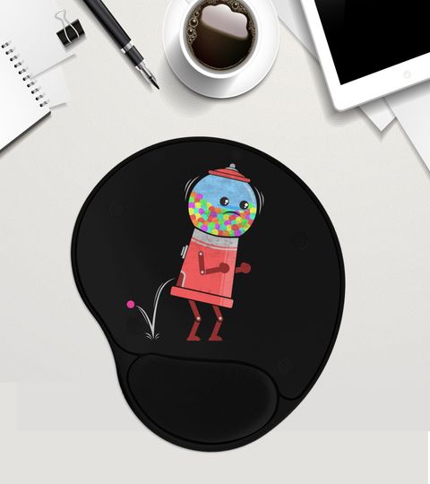 Discover Gumball Machine Mousepad With Wrist Rest