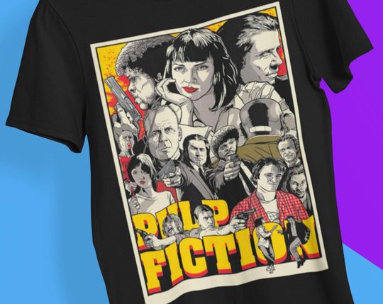 Discover Pulp Fiction Soft T-Shirt, Pulp Fiction Movie Poster T Shirt