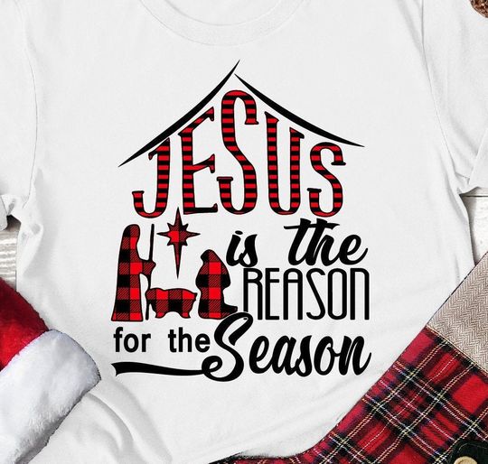 Discover Nativity SVG, Jesus is the Reason for the Season T-Shirt