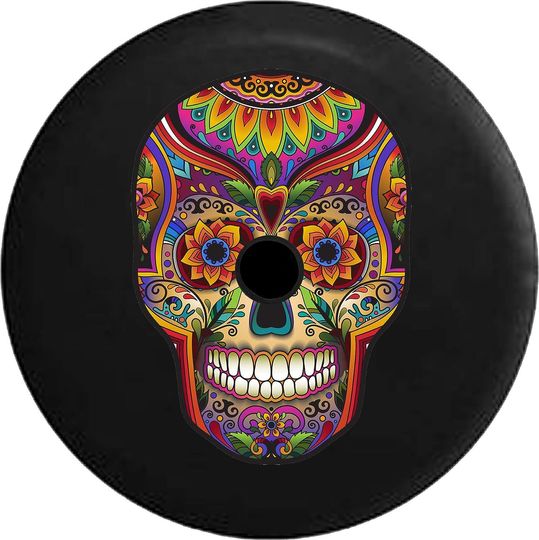 Discover Spare Tire Cover Sugar Skull Artistic Heritage Halloween