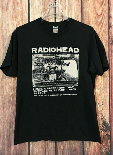 Discover Vintage Radiohead Concert Tour Rock Music Band Tee