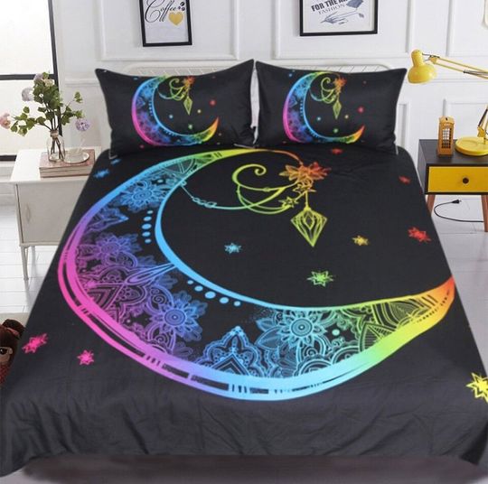 Discover Colorful Mandala Moon Bedding Sets