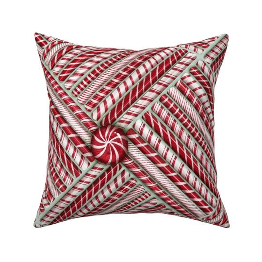 Discover Candy Cane Throw Pillow