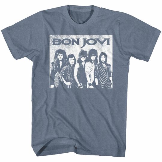Discover Bon Jovi Big Bon Jovi Indigo T-Shirt