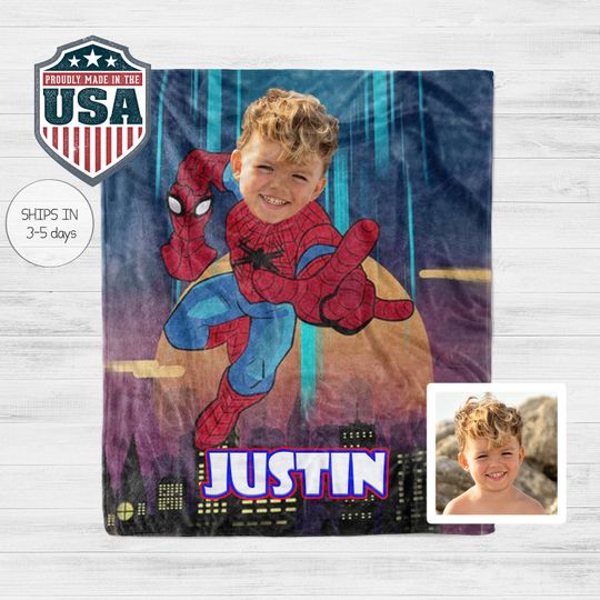 Discover Kids Superhero Blanket, Personalized Kids Blanket