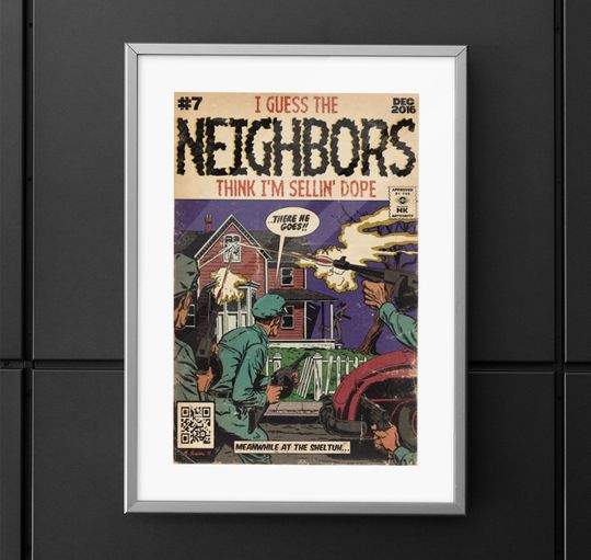 Discover J Cole - Neighbors Comic Book Art Premium Matte Vertical Posters