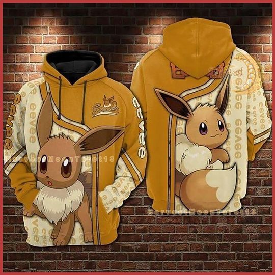 Discover Eevee PKM 3D Hoodie
