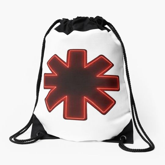 Discover Glow Red Line Drawstring Bag