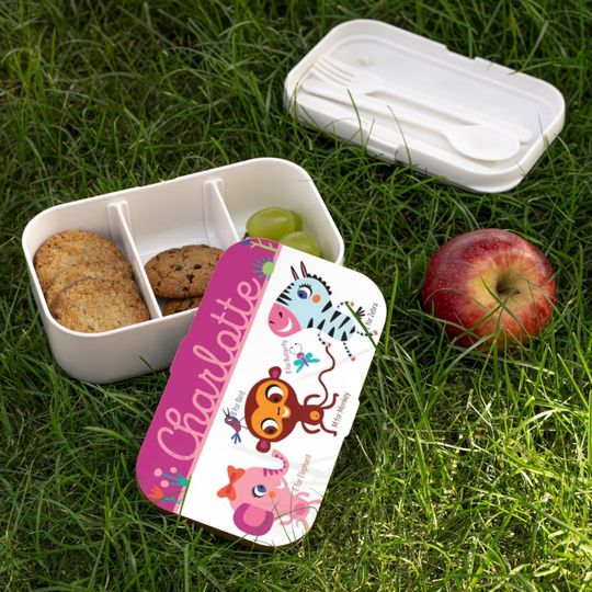 Discover Girls or Boys Zoo Animals Bento Lunch Box