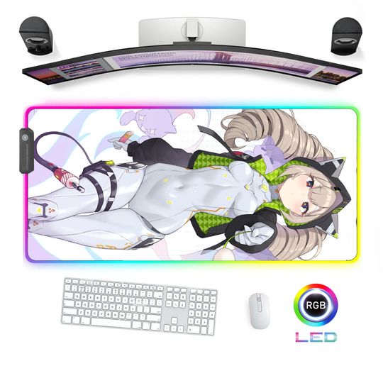 Discover Kawaii Girl Anime Manga Booty Desk Mat Led RGB