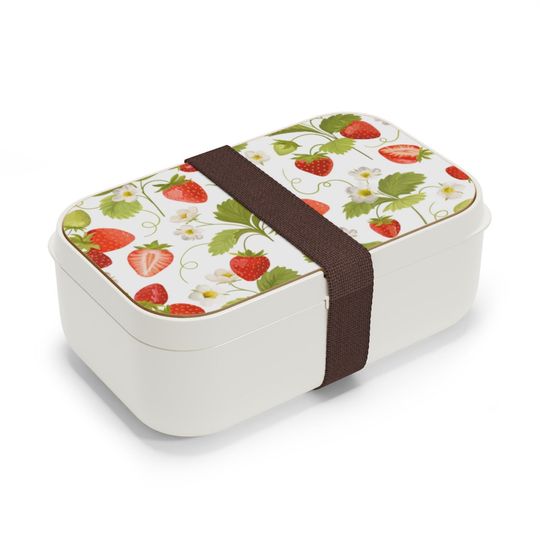 Discover Strawberry Design Bento Box - adult lunch box