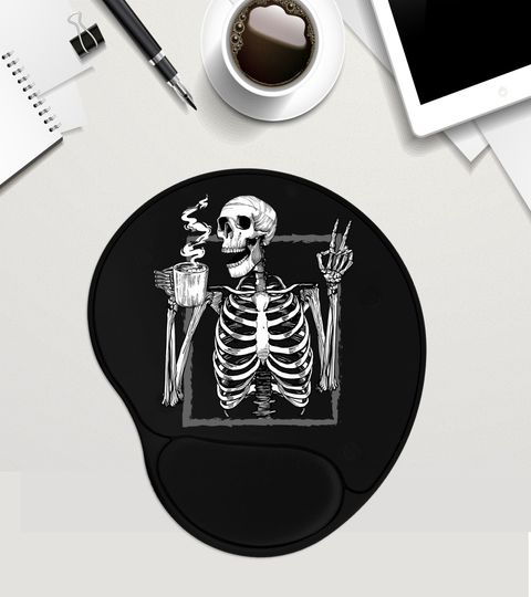 Discover Skeleton Mousepad With Wrist Rest
