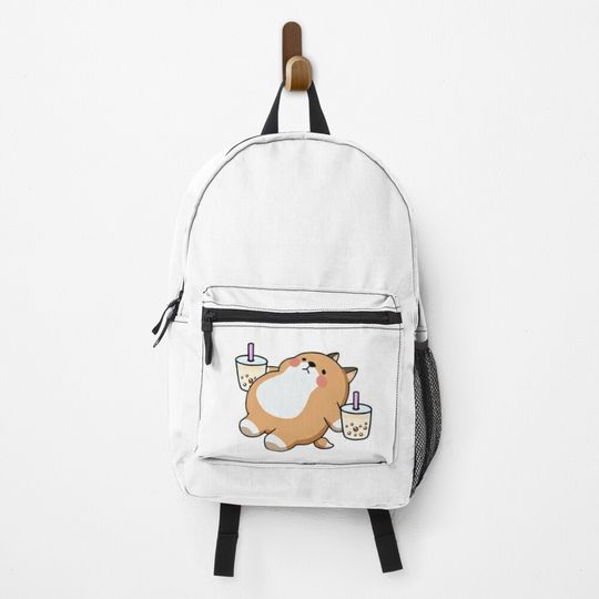 Discover Lazy Shiba Loves Boba! Backpack