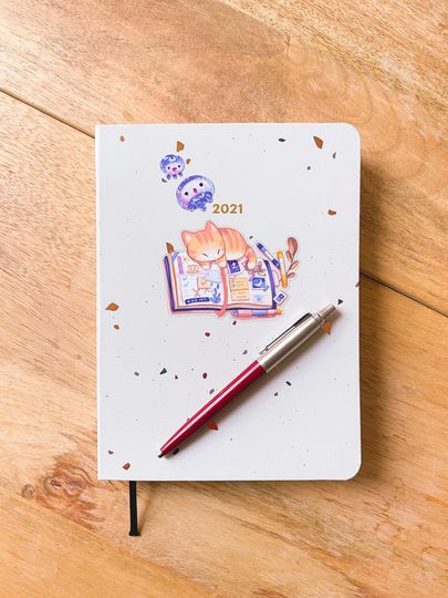 Discover Vinyl Sticker  Kitten's Journal