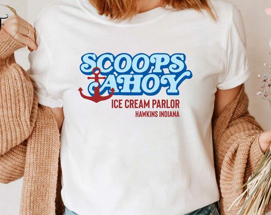 Discover Scoops Ahoy Ice Cream Parlor Crewneck shirt