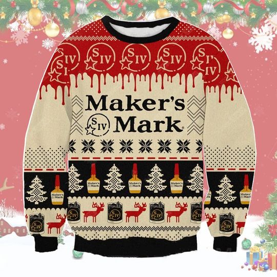 Discover Maker's Mark Christmas Ugly Sweater Men  3D Sweater