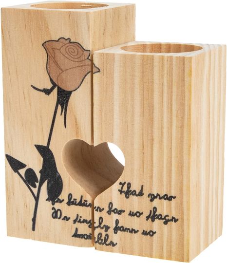 Discover Wooden Tea Light Candle Holders: Decorative Heart Shaped Candle Holder