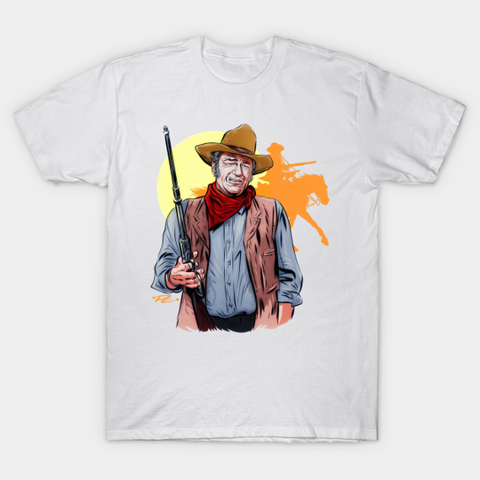Discover John Wayne - An illustration by Paul Cemmick - John Wayne - T-Shirt