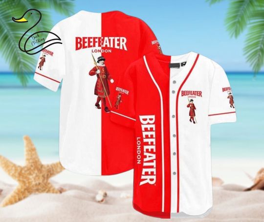 Discover Red White Beefeater Gin Beer Baseball Jersey